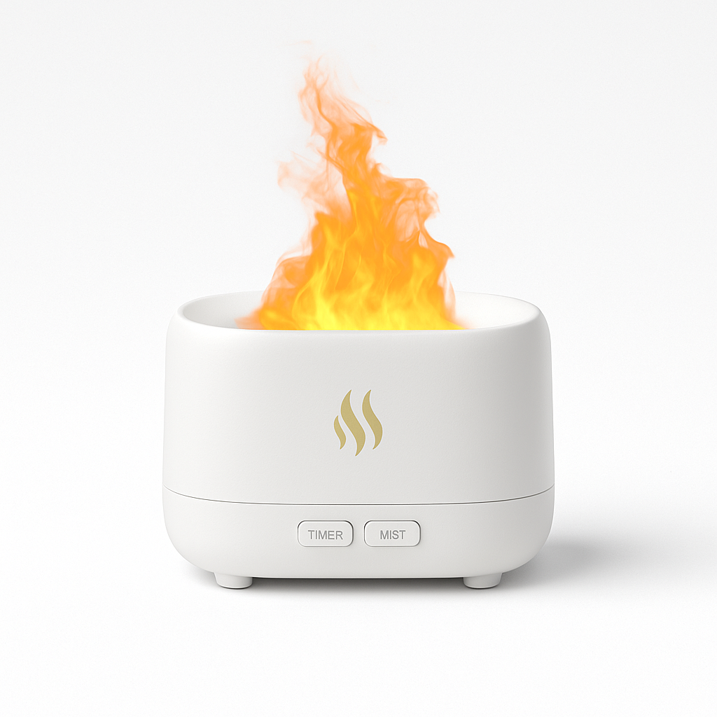USB Flame Humidifier – RGB Aroma Diffuser with Essential Oils